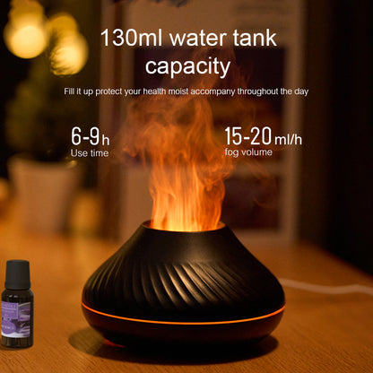 Il più nuovo diffusore di aroma di fiamma RGB 130 ml 3d umidificatore di fiamma colorata fuoco vulcano diffusore di fiamma