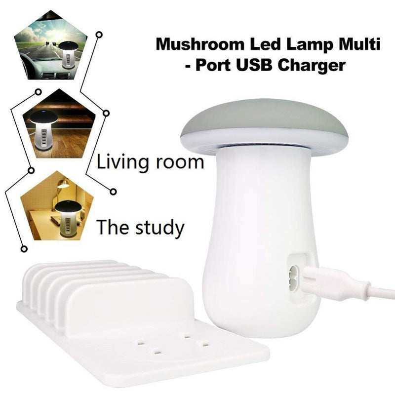 2 in 1 Multifunktions Pilz Lampe LED Lampe Halter USB Ladegerät Home Office Supplies