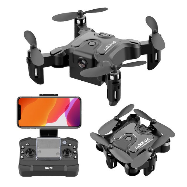 Mini folding drone photography Air pressure fixed height UAV Charging method USB cable charging