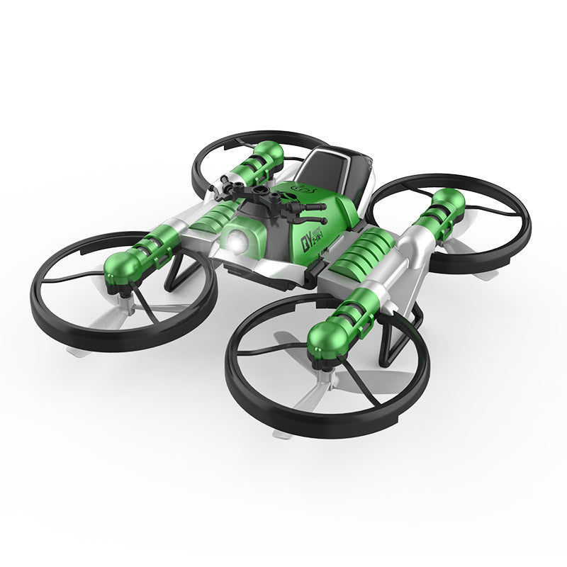 WiFi FPV RC-Drohne für Motorrad, 2-in-1, faltbare Hubschrauberkamera, 0,3 MP, Höhenhaltung, RC-Quadcopter, Motorraddrohne, 2-in-1-Drohne