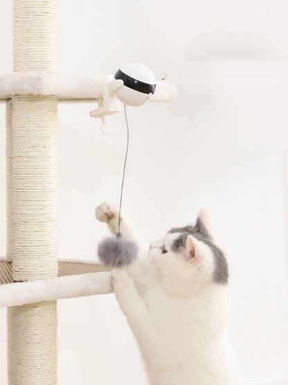 Giocattolo per gatti con movimento di sollevamento automatico elettrico Puzzle interattivo Smart Pet Cat Teaser Ball Giocattoli di sollevamento per animali domestici