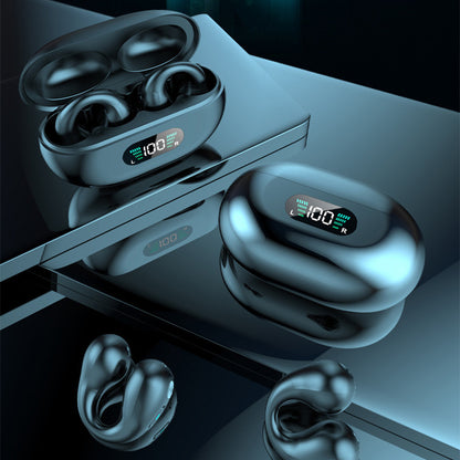 Cuffie a conduzione ossea TWS Auricolari Clip per orecchio Bluetooth 5.3 Touch Auricolare wireless In-Ear Bass HIFI Cuffie sportive