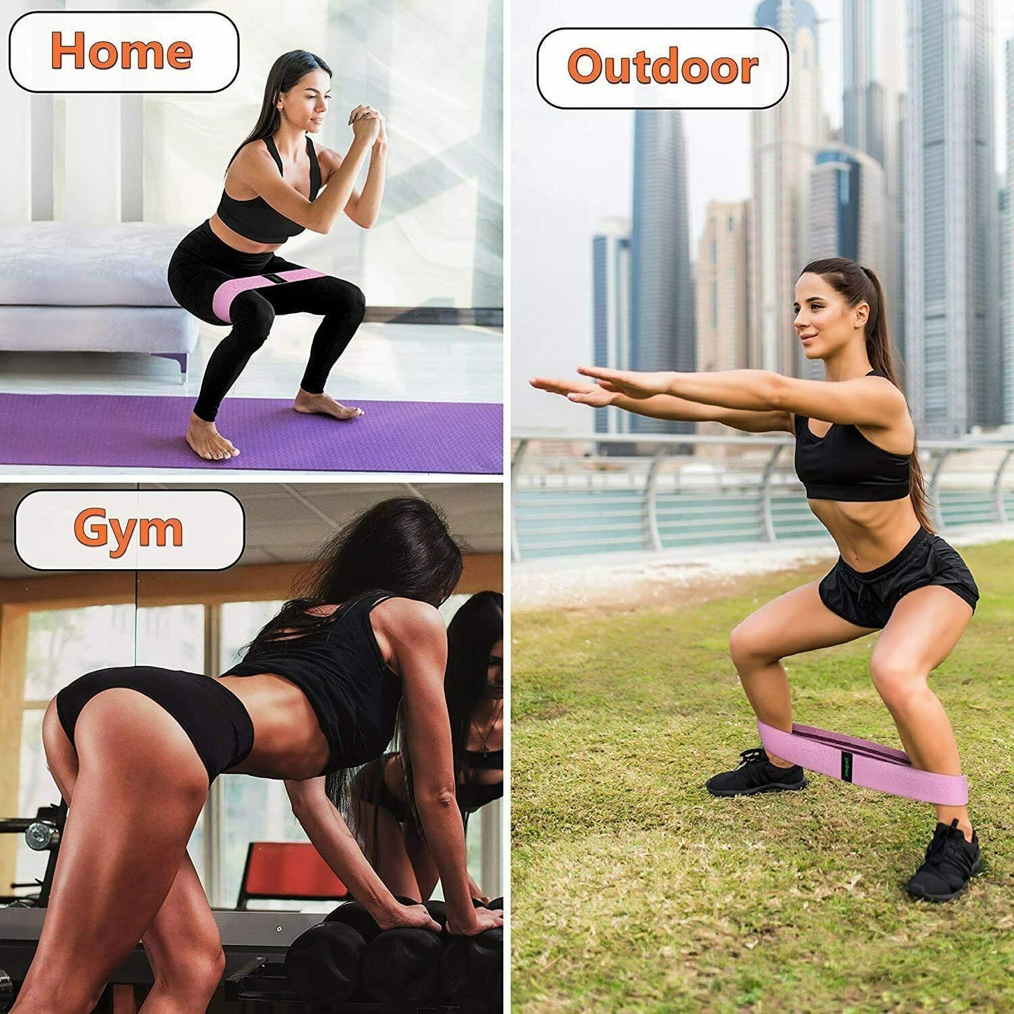 Workout Widerstand Bands Loop Set Fitness Yoga Beine &amp; Po Workout Übung Band