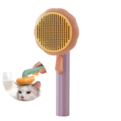 Neue Haustier-Katzenbürste, heißer Verkauf, handgehaltener Stahldraht, selbstreinigender Kamm, Looper zur Haarentfernung