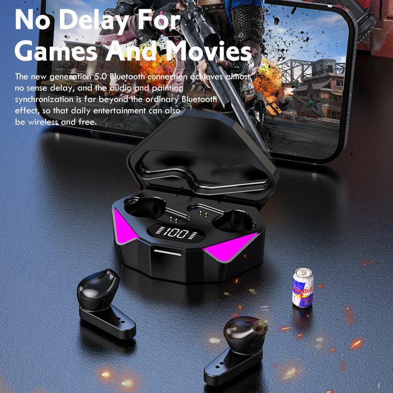 Wireless Gaming Headphones No Delay Noise Reduction Bluetooth Earphones Game Headset With Mic