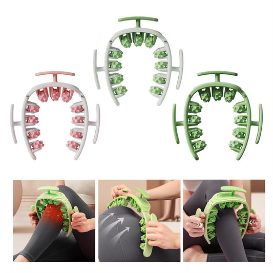 Multifunctional Manual Round Massager Roller Fitness Waist Buttocks Muscles Leg Gripper Stovepipe Thigh Removable Massage Gym Tool Beauty Health