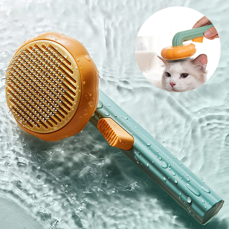 Nuova spazzola per gatti per animali domestici, pettine autopulente in filo di acciaio tenuto in mano a mano, per la depilazione