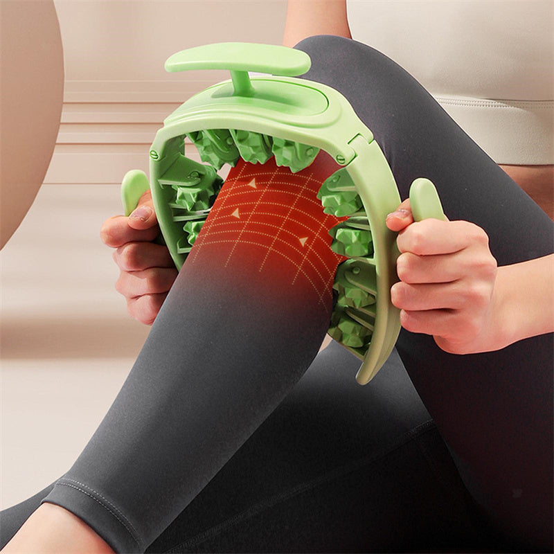 Multifunctional Manual Round Massager Roller Fitness Waist Buttocks Muscles Leg Gripper Stovepipe Thigh Removable Massage Gym Tool Beauty Health