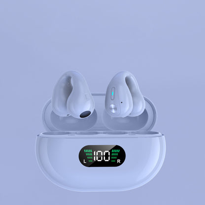 Cuffie a conduzione ossea TWS Auricolari Clip per orecchio Bluetooth 5.3 Touch Auricolare wireless In-Ear Bass HIFI Cuffie sportive