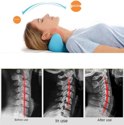 Cuscino per massaggio cervicale della colonna vertebrale Cuscino per digitopressione a gravità Massaggiatore per il collo Cuscino per colonna vertebrale cervicale Cuscino per massaggio alla spalla del collo Correttore di trazione domestico