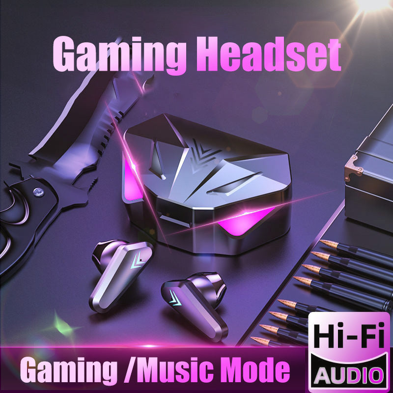 Drahtlose Gaming-Kopfhörer Keine Verzögerung Rauschunterdrückung Bluetooth-Ohrhörer Spiel-Headset mit Mikrofon 