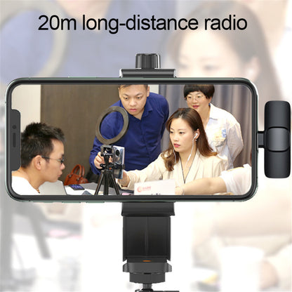 Wireless Lavalier-mikrofon Tragbares Audio-Video-Aufnahme-Mini-Mikrofon für iPhone Android Lange Akkulaufzeit Live-Übertragung Gaming 