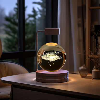 Kristallkugel kosmischer Dinosaurier Innen Nachtlicht USB Power warmes Nachttischlicht Geburtstagsgeschenk Nachtlampe
